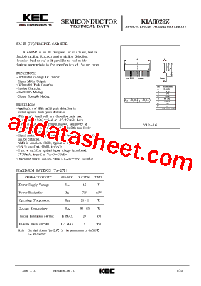 KIA6029Z Datasheet PDF - KEC(Korea Electronics)