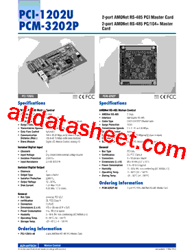 PCM-3202P-AE Datasheet PDF - Advantech Co., Ltd.