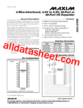 MAX7300AGL Datasheet PDF - Maxim Integrated Products