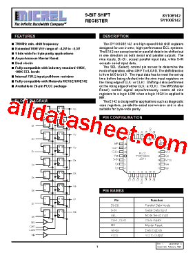 SY10E142 Datasheet PDF - Micrel Semiconductor
