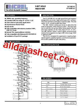 SY10E143 Datasheet PDF - Micrel Semiconductor