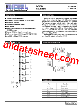 SY10E151 Datasheet PDF - Micrel Semiconductor