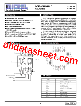 SY10E241 Datasheet PDF - Micrel Semiconductor