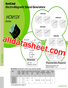 HCM12X Datasheet PDF - JL World Company Limited.
