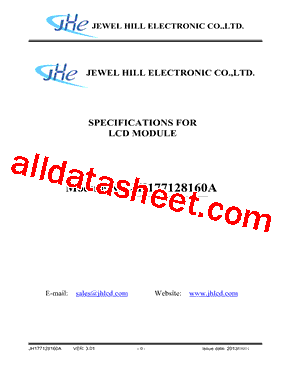 JH177128160ACNLWNTHCWN Datasheet PDF - Jewel Hill Electronic