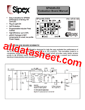 SP6648LED Datasheet PDF - Sipex Corporation