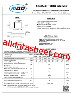 S3JB Datasheet PDF - Microdiode Semiconductor (Shenzhen) Co., Ltd