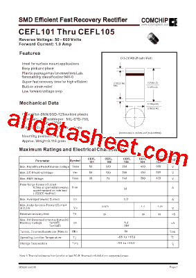 CEFL105 Datasheet PDF - Comchip Technology