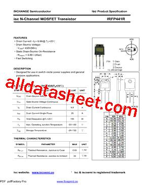 IRFP441R Datasheet PDF - Inchange Semiconductor Company Limited