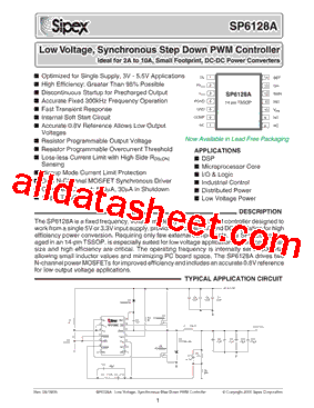 SP6128AEY Datasheet PDF - Exar Corporation