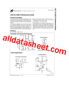 LM313 Datasheet PDF - National Semiconductor (TI)