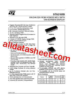 ST92185B2 Datasheet PDF - STMicroelectronics