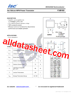 FJB102 Datasheet PDF - Inchange Semiconductor Company Limited