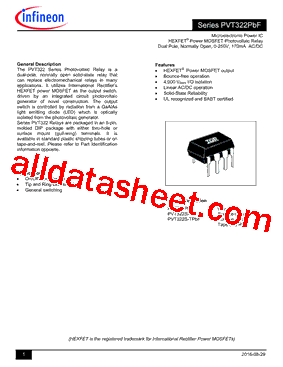 PVT322SPbF Datasheet PDF - Infineon Technologies AG