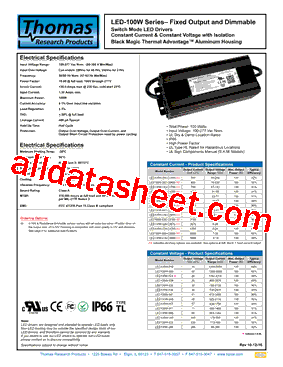 LED100W-041 Datasheet PDF - List of Unclassifed Manufacturers