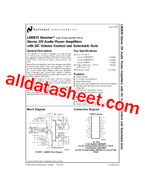LM4835MTE Datasheet PDF - National Semiconductor (TI)