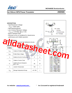 2SD900 Datasheet PDF - Inchange Semiconductor Company Limited
