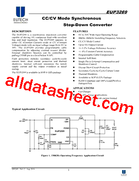 EUP3269 Datasheet PDF - Eutech Microelectronics Inc