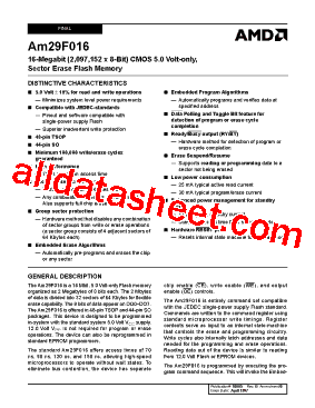 AM29F016-75FIB Datasheet PDF - Advanced Micro Devices