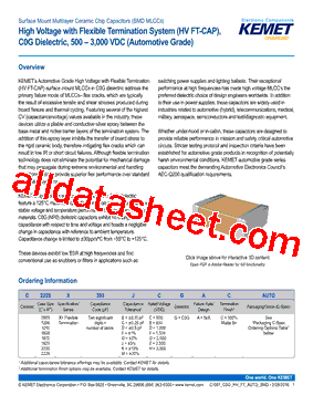 C1812X393DGGACAUTO Datasheet PDF - Kemet Corporation