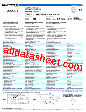 320920342 Datasheet PDF - Contrinex AG Industrial Electronics