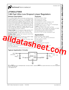 LP3965 Datasheet PDF - National Semiconductor (TI)